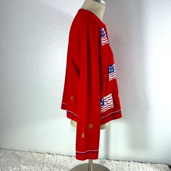 Emma Tricot Women's Sweater Cardigan Red size S Long Sleeve - Picture 3 of 8